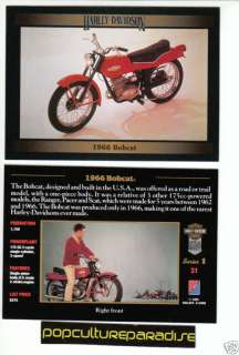 1966 HARLEY DAVIDSON BOBCAT 175cc TRAIL MOTORCYCLE CARD  