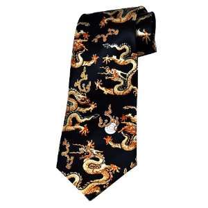  Chinese Silk Black Dragon Tie, #2 