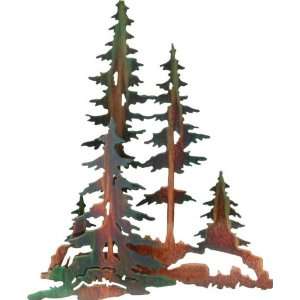  3D Pine Trees Rustic Metal Wall Art   20