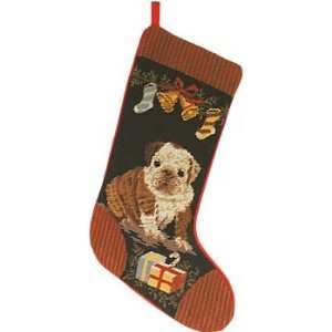    Bulldog with Gifts Needlepoint Stocking Arts, Crafts & Sewing