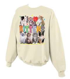 Love Kittens Cat Crewneck Sweatshirt S   5x  