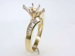   50ct 14K Yellow Gold Engagement Wedding Ring Semi Mount Jewelry  