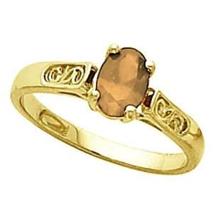  14K Yellow Gold Spessartite Garnet Ring Jewelry