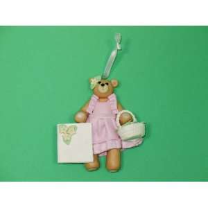  Personalized Flower Girl Bear Christmas Ornament: Home 