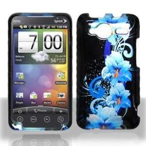  HTC EVO Shift 4G Blue Flower Case Cover Protector (free 