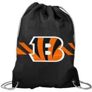  NFL Cincinnati Bengals Black Team Logo Drawstring Backpack 