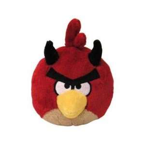   Angry Birds Halloween 5 Inch Plush Red Bird with Horns: Toys & Games