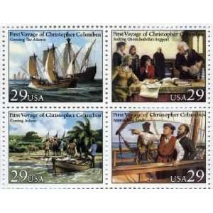 Voyage of Columbus Set of 4 4 x 29 cent US Postage Stamps 