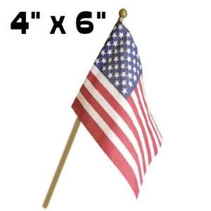  Concord Hemmed 4x6 Polycotton U.S. Stick Flag Case Pack 