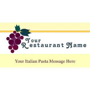    3x6 Vinyl Banner   Italian Restaurant Pasta 