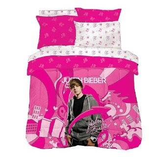 Justin Bieber Justins World Microfiber Comforter Set Full/Queen