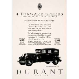 Antique Durant Six Seventy Deluxe Sedan Six Sixty Six Automobile Cars 