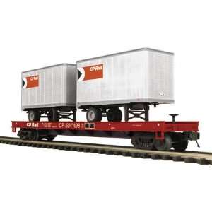  O Flat w/2 20 Trailers, CPR MTH2098731: Toys & Games