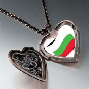 Bulgaria Flag Pendant Necklace