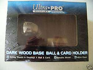 Ultra Pro Dark Wood Base Ball and Card Holder  