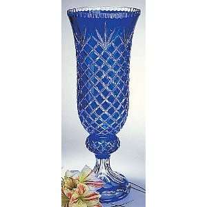   VASE OXFORD CRYSTAL COBALT VASE/HURRICANE GLASS vase