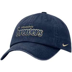  Nike Milwaukee Brewers Navy Blue Dug Out Adjustable Hat 