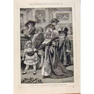   Almanack Dressing For Charade 1886 Antique Print