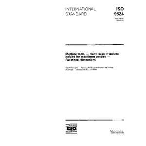 ISO 9524:1993, Machine tools   Front faces of spindle holders for 