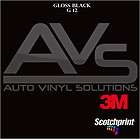 NEW 3M GLOSS Black Vinyl Car Wrap 1080 Scotchprint 1ft x 5ft (5 sq/ft 