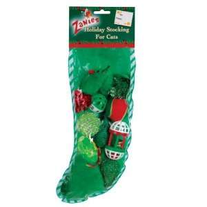  Zanies zn toy catstck Zanies Holiday Cat Stocking  green 