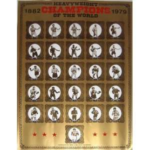  Vintage 1979 World Heavyweight Champions Boxing Poster 