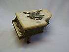 vintage baby grand piano music box cast iron marble top ornate thoren 