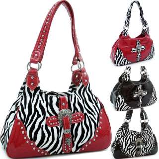 New Quality Montana West Zebra Western Shoulder Bag, 4 Color Choices 