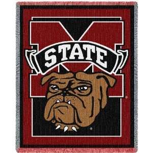 Mississippi State University Bulldogs Jacquard Woven Throw 