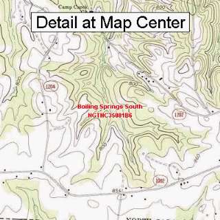   Map   Boiling Springs South, North Carolina (Folded/Waterproof