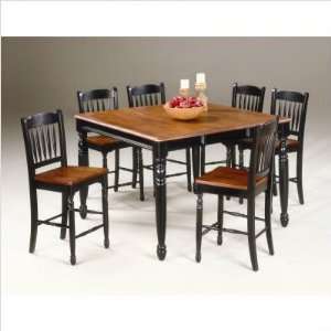   Height Dining Room Set in Oak and Black (8 Pieces)