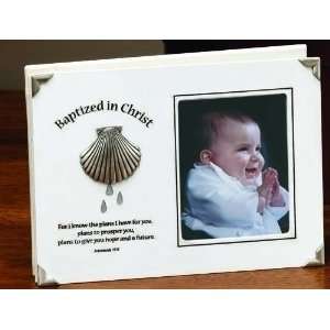   White Wood 4 x 6 Photo Album Baptism Giftware Arts, Crafts & Sewing