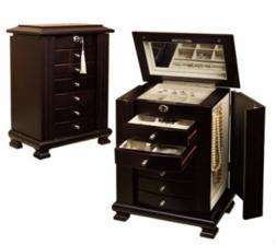 864 JAVA WOOD WOODEN LOCKING JEWELRY BOX NECKLACE CHEST  