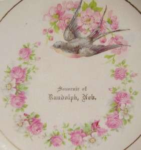 Old Antique NE Souvenir Plate Advertising RANDOLPH NEBRASKA *T*  