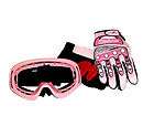 Pink Motocross Goggles & Gloves Dirt Bike ATV Youth L
