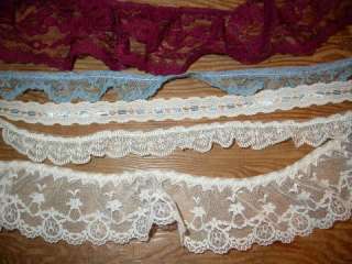 Lot of Vintage Lace Trims Many Yards  
