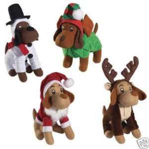 Zanies Holiday Costume Hound 8 Squeak Dog Toy SET OF 4  