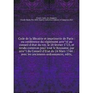  Code de la librairie et imprimerie de Paris  ou 