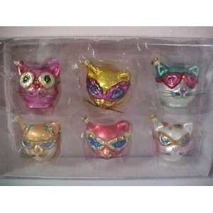  Department 56 Cool Cats set of 6 Cat head Christmas 