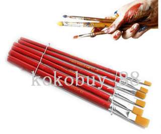 Gk5518 New 6 Red For Artist Supplies Bristles Paint Brushes  