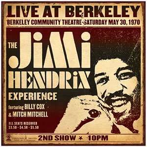  Jimi Hendrix Live at Berkley Metal Sign