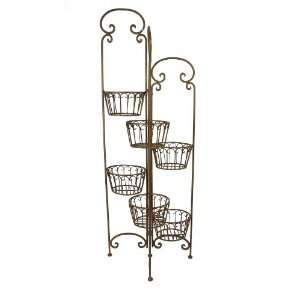  6 Tier Plant Stand in Wrought Iron   Folding: Patio, Lawn 