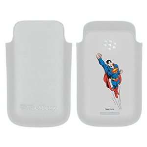  Superman Flying Upward on BlackBerry Leather Pocket Case 