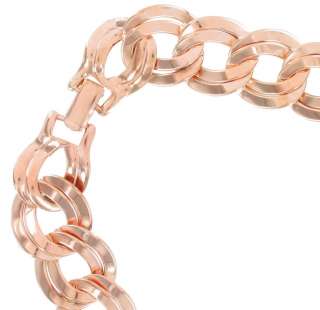 New Rose Gold Tone Chunky Double Link Chain Necklace  