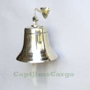 Nautical Marine Solid Cast Brass Ships Boat Bell 8 Wall Decor  