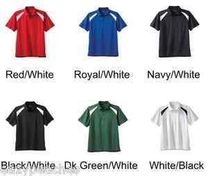   Size 2XL 6XL Colorblock Dri Wicking Fit UPF 50 Golf Polo Sport Shirts