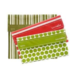   and Two Snack Bags (in Red Stripe & Green Polka Dot) 