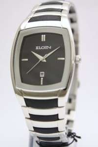 New Elgin Men Ultra Slim Construction Dress Date Watch 30mm x 44mm 