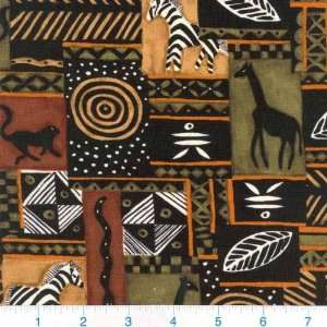    Wide Jungle Safari Print Fabric By The Yard: Arts, Crafts & Sewing