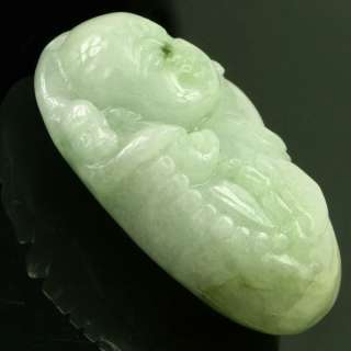   Cloth Sack Green Pendant 100% Natural A Chinese Jadeite Jade  